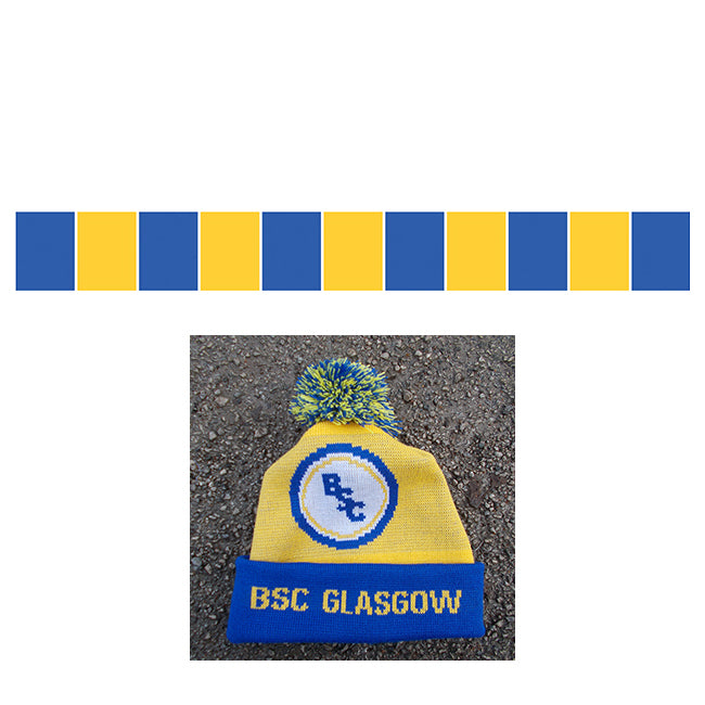 BSC Glasgow Home Hat and Bar Scarf Combo